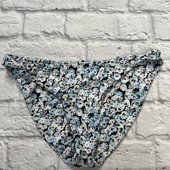 Volcom COASTAL BLUE Bloom Generation Bikini Swim Bottom Size M Floral New - Picture 2 of 6